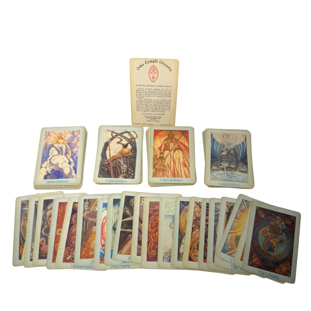 Vintage Aleister Crowley Thoth Tarot Deck Ordo Templi Orientis Frieda Harris